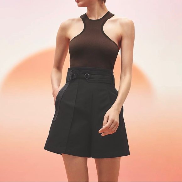 NWOT HERMES HIGH WAISTED SHORTS IN BLACK. 2023 collection. SIZE 36/US 4 - Picture 5 of 10